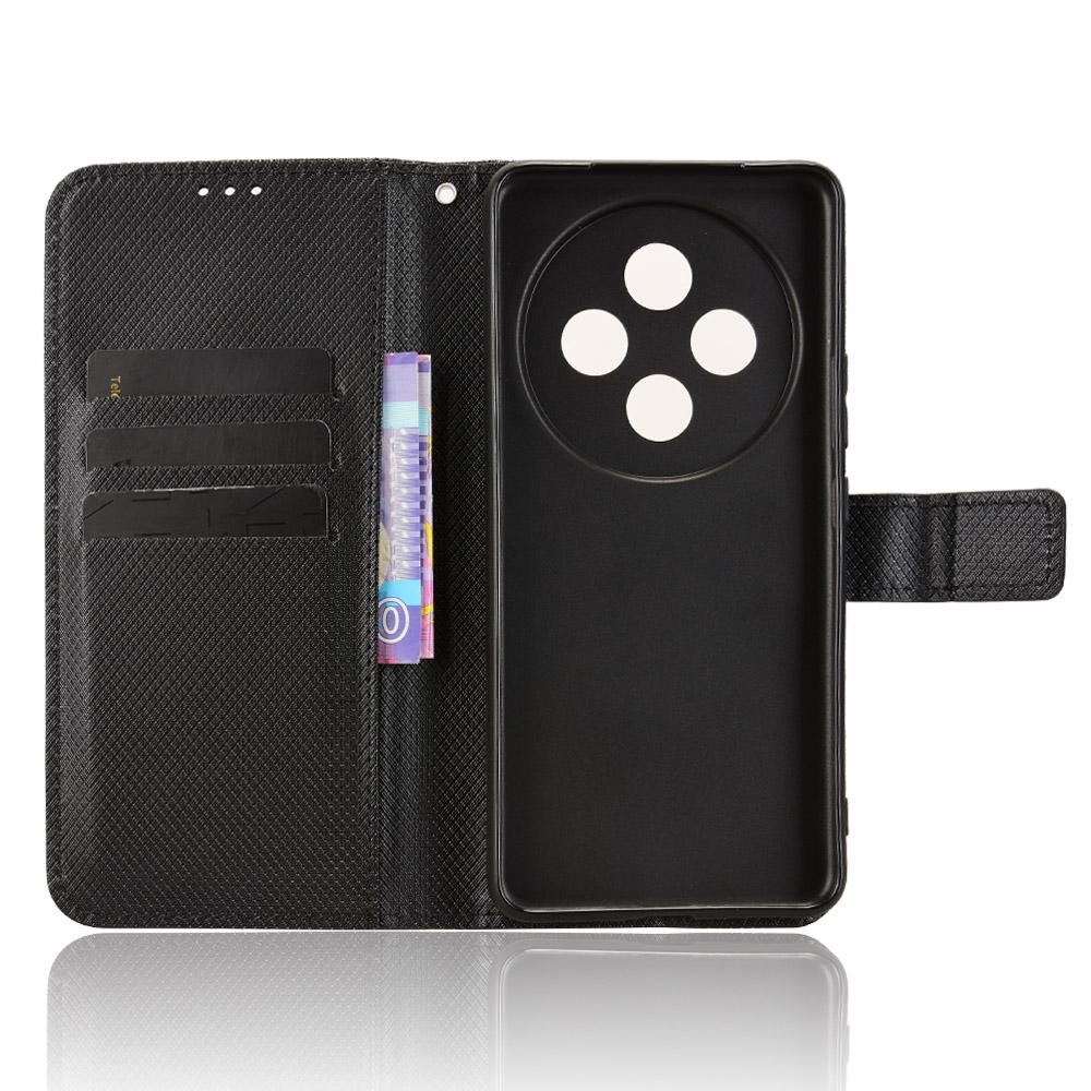 For Vivo Y300 Pro 5G/vivo Y300 Pro+ 5G/vivo iQOO Z10 5G Leather Wallet Case with Strap Diamond Texture Phone Cover