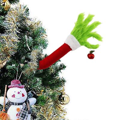 New Christmas Party Christmas Tree Ornament Green Hair Monster Arm Doll Elf Ornament Holiday New Year Celebration Supplies