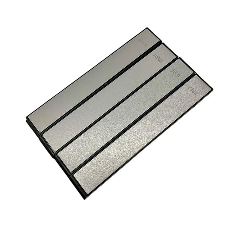 

AEE4-4Pcs Knife Sharpener For Knife Sharpener Fixed-Angle.Whetstone Set: 240/400/1000/2000Grit срібний