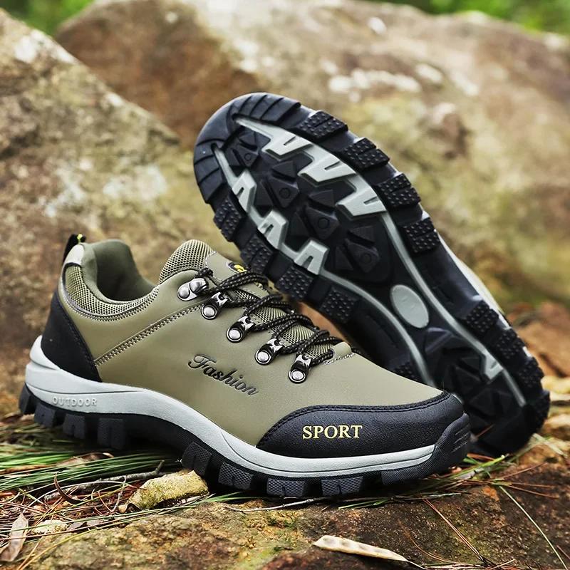 Men's Waterproof Outdoor Climbing Shoes Men Fashion Casual Lace Up Sport Shoes Man Sneakers Comfortable Walking Shoes