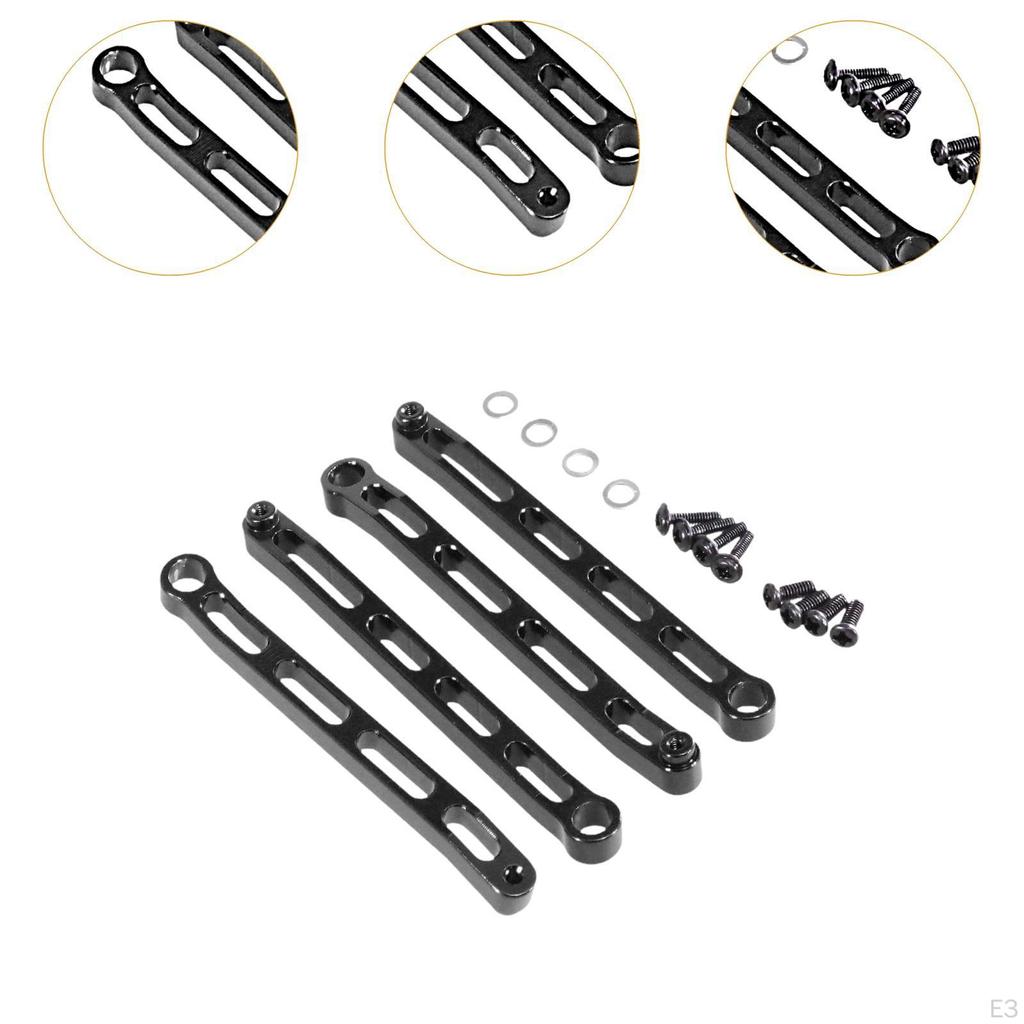 4 Metal Chassis Support Rods for Remote Control Cars, Compatible with 1:12 Scale Models