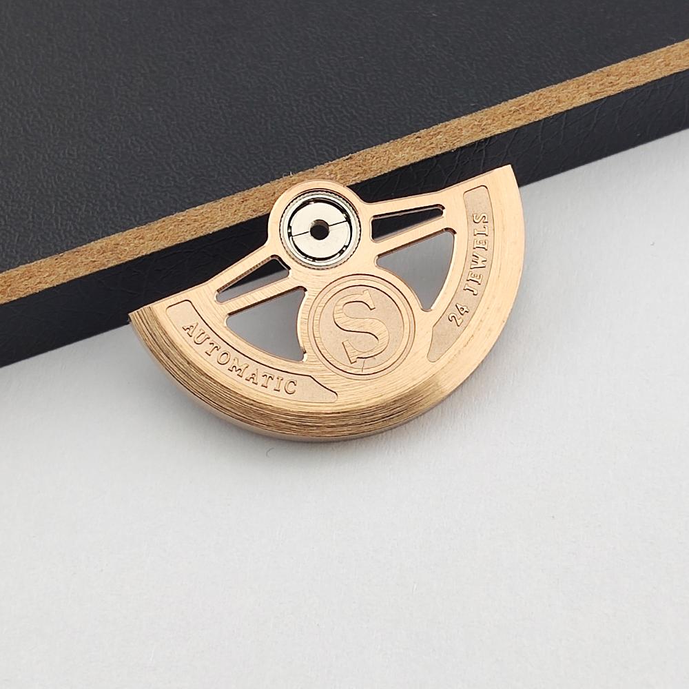 Rose Gold Watch Movement Rotor Part Mod NH Oscillating Weight Rotor Automatic Rotor for NH34 NH35 NH36 NH38 Movement Auto Hammer