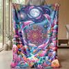 Oceanic Fantasy Theme Blanket Lightweight Warm Flannel Blanket Decorative Throw Blanket for Home Decoration