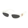 MIU MIU Logo Acetate Irregular Frame Sunglasses Men Sunglasses White MU07ZS1425S0