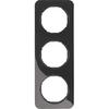 Frame - BERKER - R1 - Glossy Black - 3 Modules