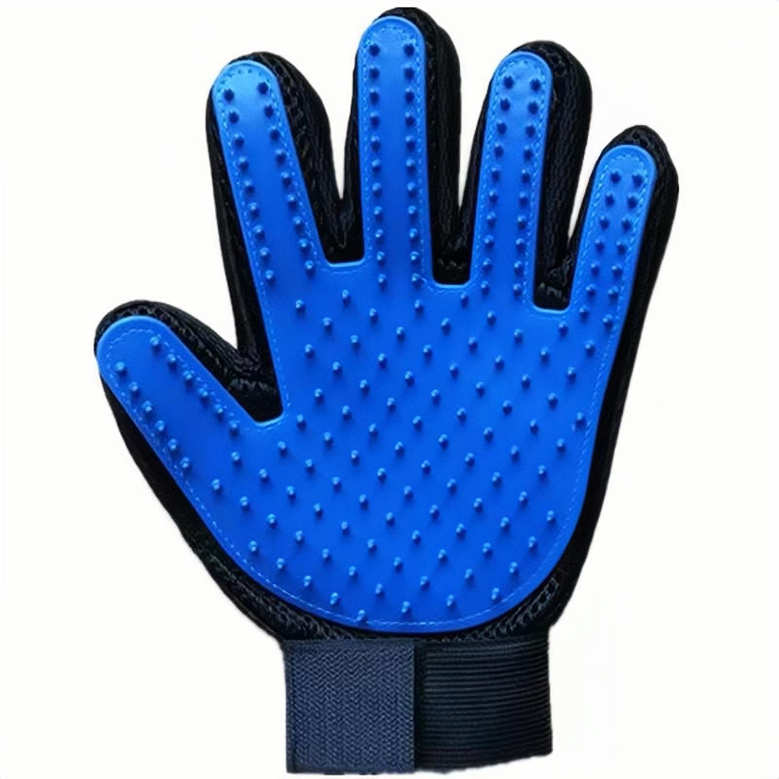 

Generic Pet Grooming Glove, Blue - Perfect for Dog, , with (short and long), Multi-role Bathing one size синій