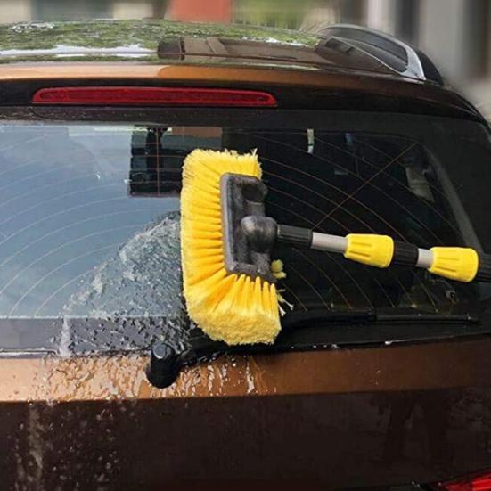 Car Cleaning Brush with Detachable Handle Soft Bristles Design Tight Connection On/Off Switch Scratch-Free Car Vehicle Cleaning Brush