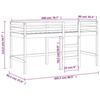 VidaXL Lit Mezzanine Enfants avec Tunnel, Lit Intermédiaire avec Rangement, Meuble de Chambre à Coucher, Moderne, Rose 3283846