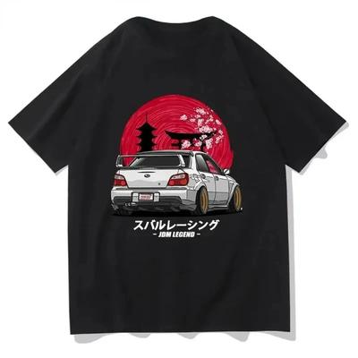 Initial D T-shirt Mode Japans Anime Patroon Harajuku Manga T-shirt Casual T-shirt met Korte Mouwen Dames Y2k Top