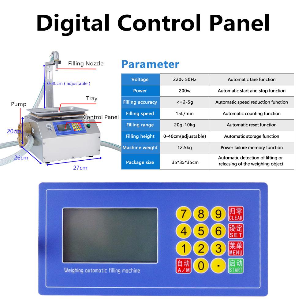 ZONESUN ZS-GPGT1C Gear Pump Semi-Automatic Honey Weighing And Filling Machine