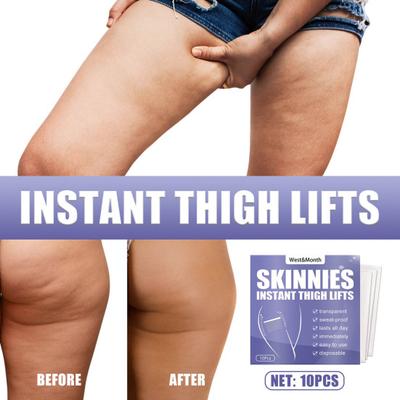 10Pcs/Set Leg Skin Patch Elastic Eliminate Wrinkle Flexibility Safe Instant Thigh Lifts Adhesive Strips for Exercise