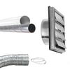 1pcs 100/125/150mm Stainless Steel Air Vent Wall Ventilation Cap Movable Square Air Outlet Kitchen Wall Grilles Duct Cover