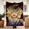 Deka s potiskem Marilyn Monroe - Měkká a pohodlná, do ložnice, na cesty, na pohovku, pro domácí dekoraci - Dárek k narozeninám, Vánocům pro kamaráda