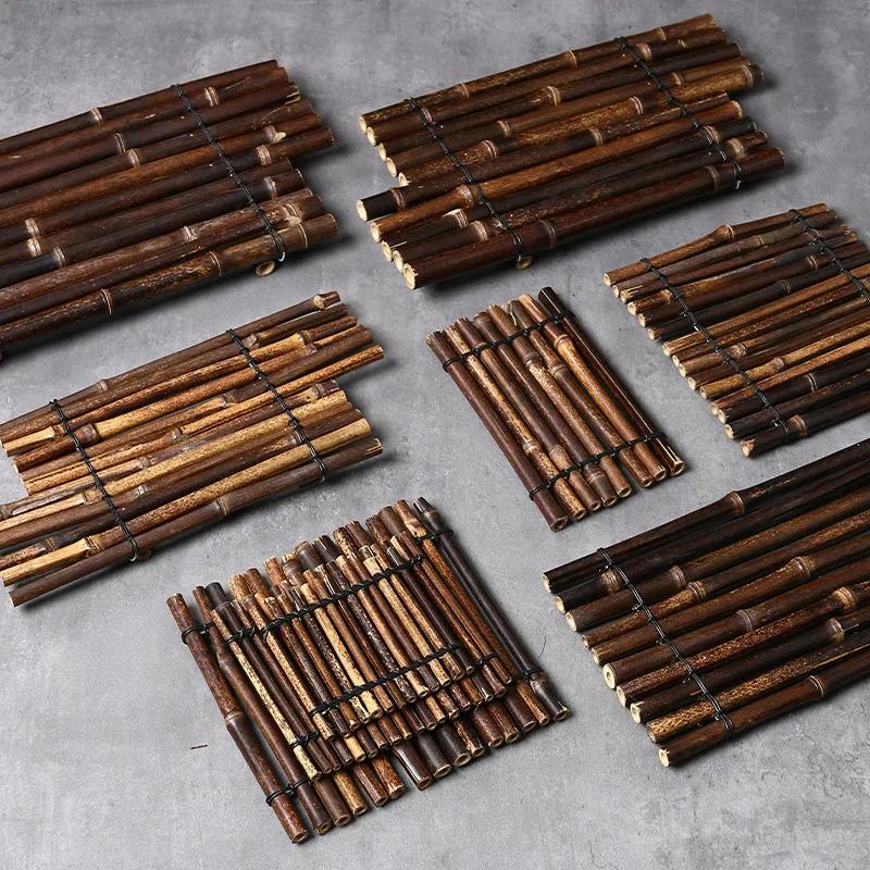 Bamboo Crafts Bamboo Raft Sushi Plate Japanese and Korean Sushi Restaurant Sashimi Shop Dishes Placement Decorative Bamboo Raft