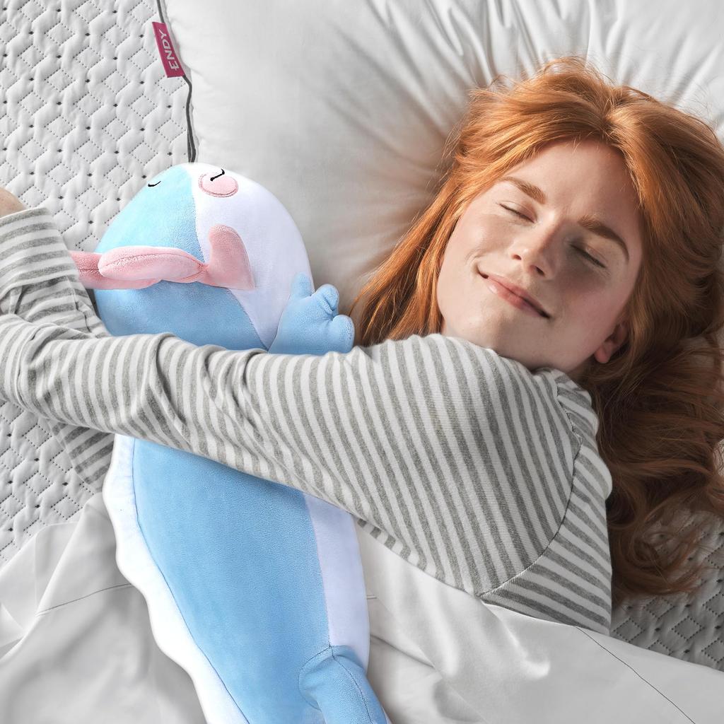 Puffpals Kasumi Salamander Plush Animal Body Pillow Fluffy and Squishy Body Pillow Gift (Blue (55cm))