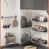 Multifunctional Stainless Steel Wall-Mounted Kitchen Rack