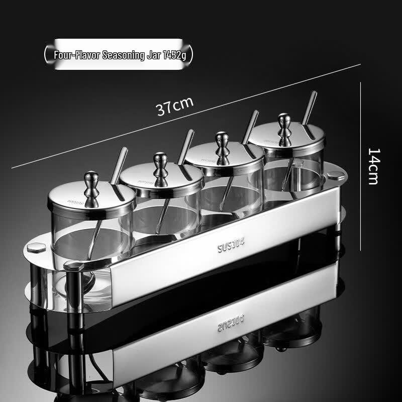 Qianxing 304 Stainless Steel Spice Jar Set
