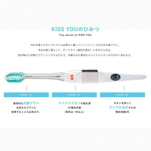 KISS YOU Ionic Toothbrush, Regular, Firm (Random Color)