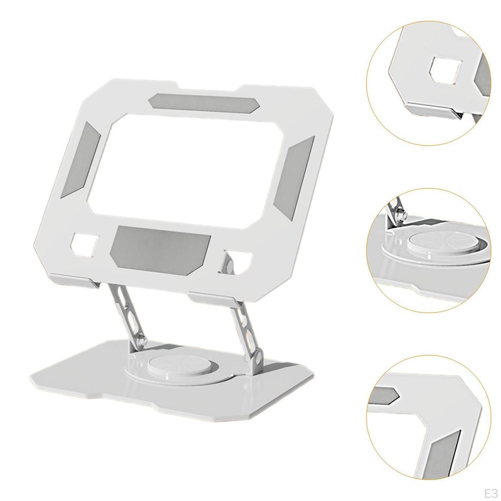 Adjustable Laptop Holder Notebook Desk Mount Easy to Carry & Store Ventilated Riser Rotation