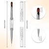 1Pcs Dual Ended Hard Gel Nail Brushes for Builder Gel&Polygel,Salon-Grade Nail Art Design Tools,Nail Brush Professional Nail Art(Rhinestone Handle)