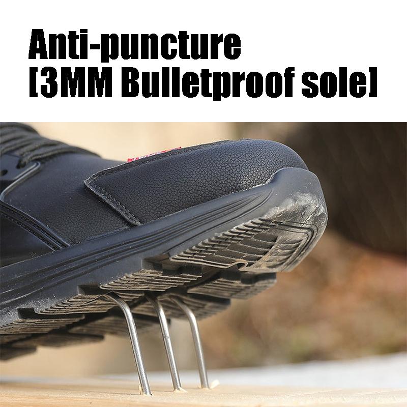Anti-Smashing- und Anti-Piercing-Arbeitsschutzschuhe. Rutschfeste Herren-Sicherheitsschuhe. Leichte und atmungsaktive Arbeitsschuhe für vier Jahreszeiten