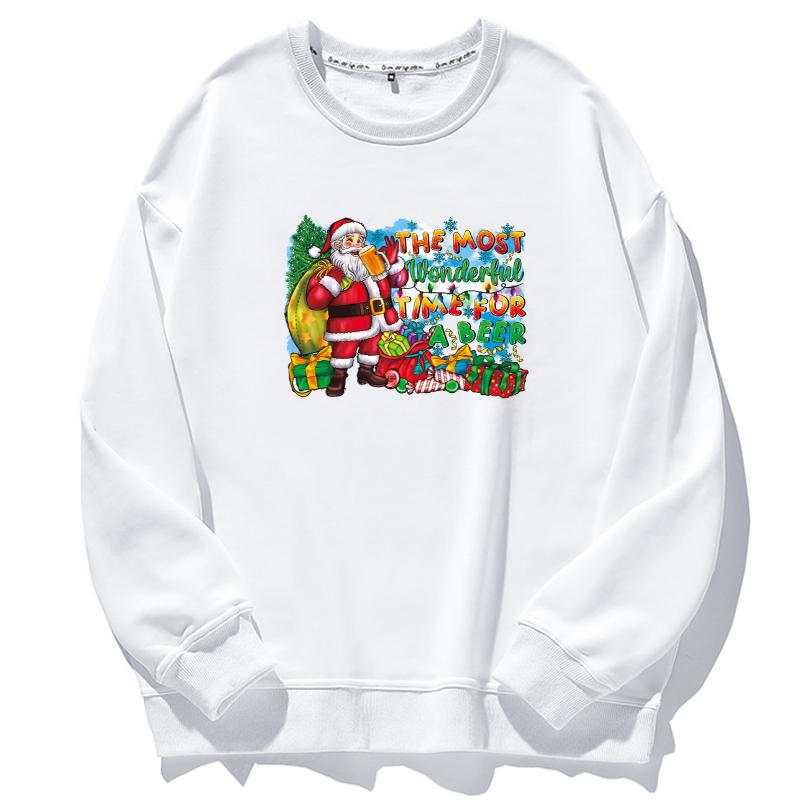 Christmas Gift From Santa Claus Patches On Clotes Thermal Press A-Level Washable Hoodies Tops Diy Vinyl Patches For Girl Boy