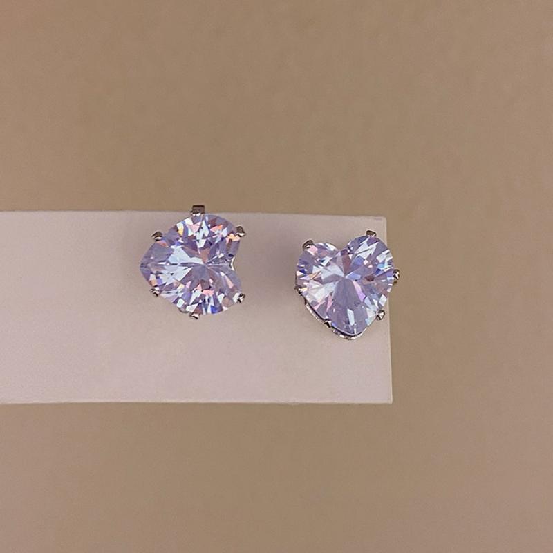 

Роскошный и редкий дизайн, сердечный циркон с геометрическим узором, вечерние зажимы для ушей, персонализированные, без отверстий для ушей, женские