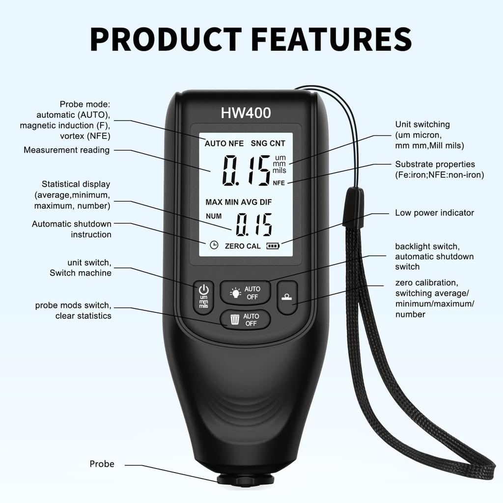 Film Thickness Gauge & Film Thickness Meter | Depth Meter - Industrial High