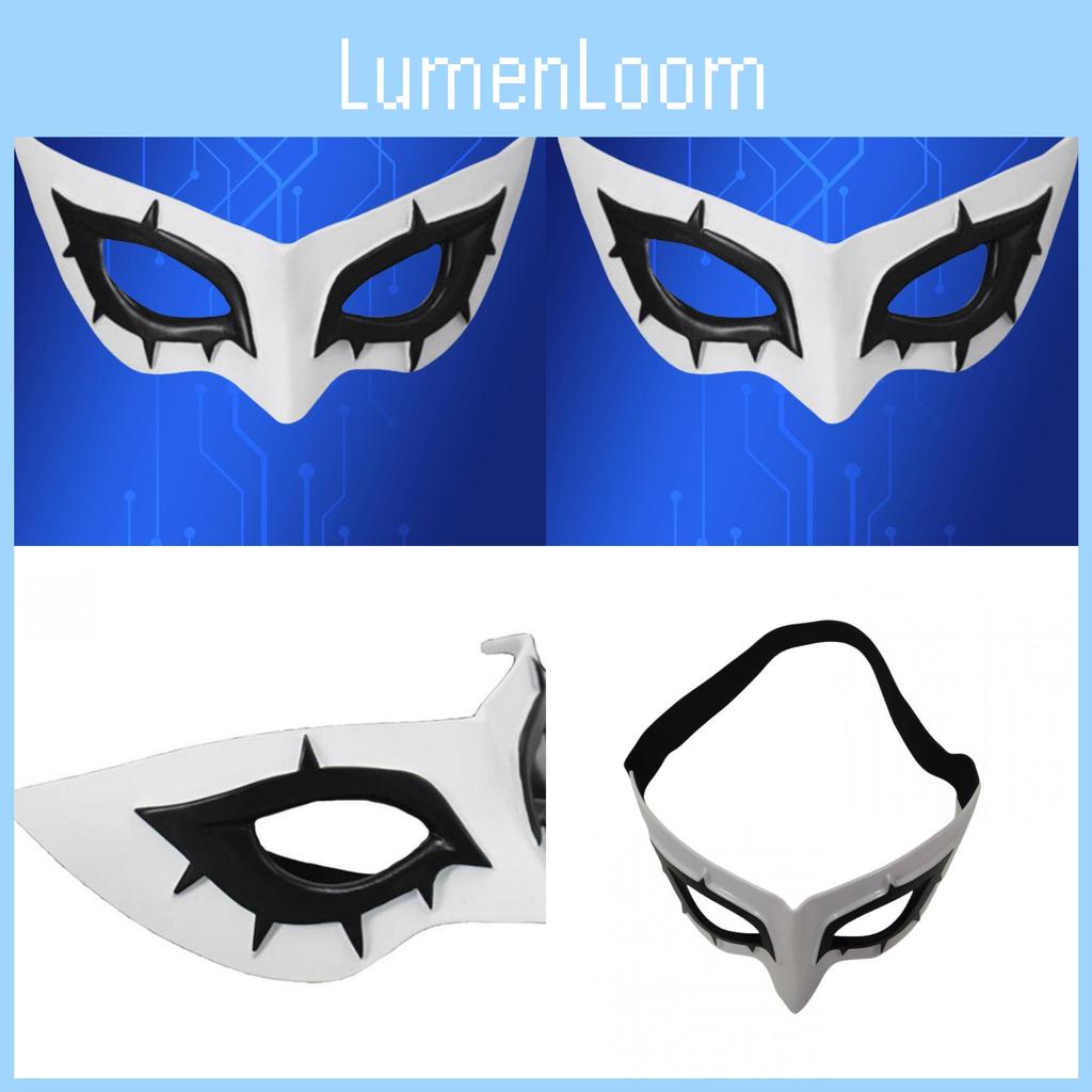 Amamiya Ren Halloweenská polomaska s vtipným designem pro kostýmové večírky a cosplay akce