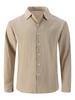 Spring/Autumn New Arrival Shirt Long-sleeved Collared Breathable Casual Men's Linen Pocket Shirt