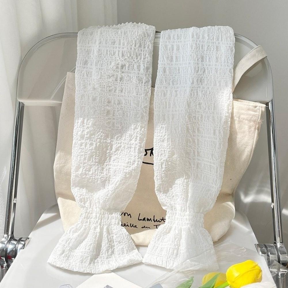 Anti-UV Arm Sleeve Lace Mesh Fingerless Gloves Summer Outdoor Sun Protection Sleeves  Driving