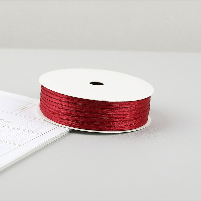 2MM Thin Ribbon Balloon 1 Volume Colorful Rope Ribbon Double-Sided Ribbon Decoration DIY Packaging Hair Accessories Wholesale
