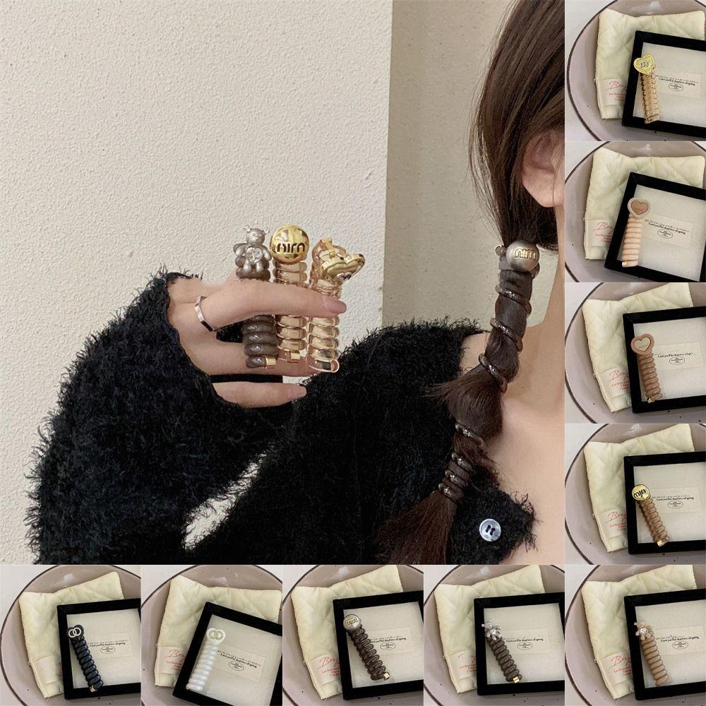 

Letter Telephone Line Hair Rope Bear Hair Bands Fashion Daily