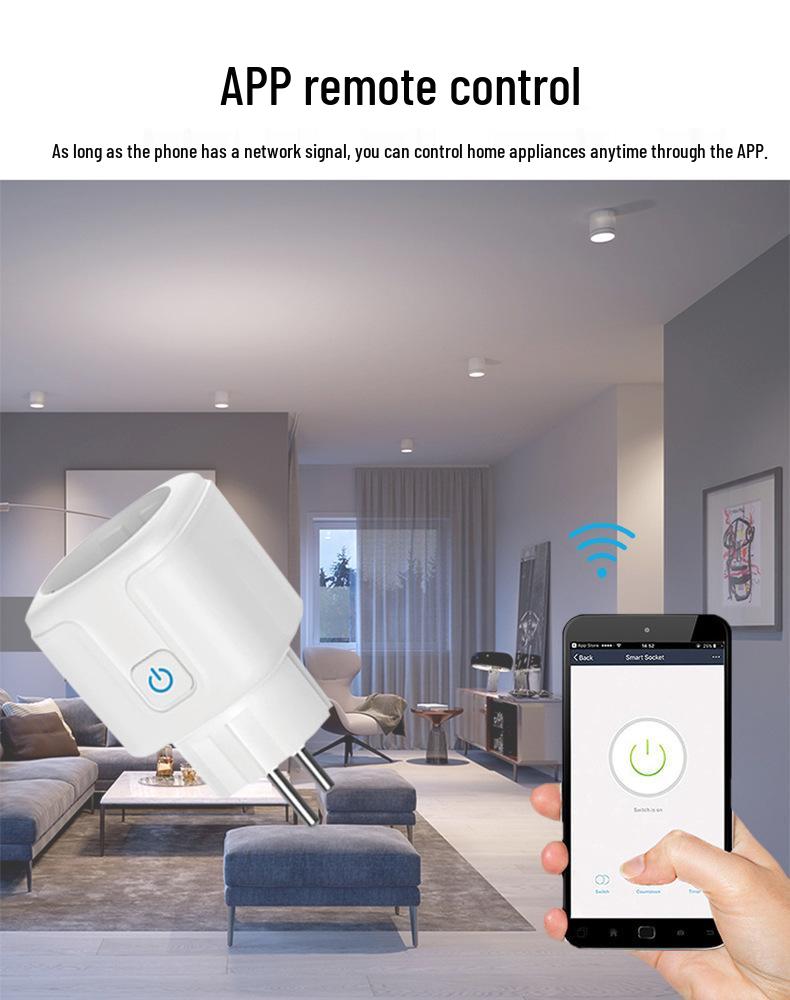 16A Euro Smart Plug with Alexa Voice Control & Energy Monitoring