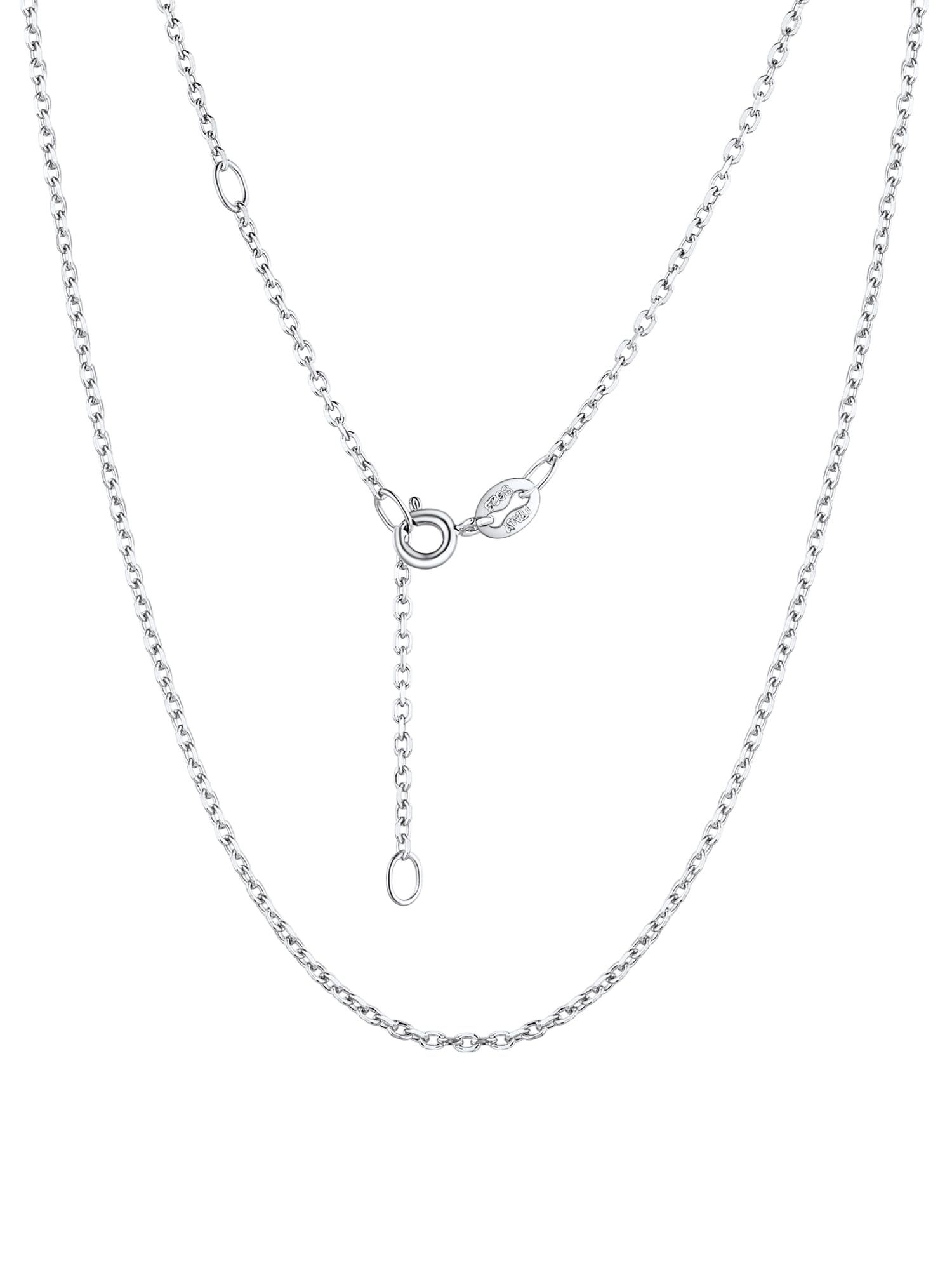 

Necklace Chain Only for Women and Silver for Rings and Azuki Adjustable [PROSILVER] Men, 925, Hypoallergenic, Rust-Resistant, Thin, Pendants, 1.5mm