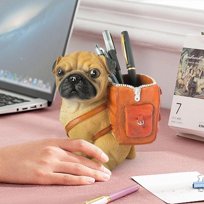 Cute Creative Pen Holder Student Desktop Decoration Ornaments Desk Storage Box Office Goodies Stationery Birthday Gift