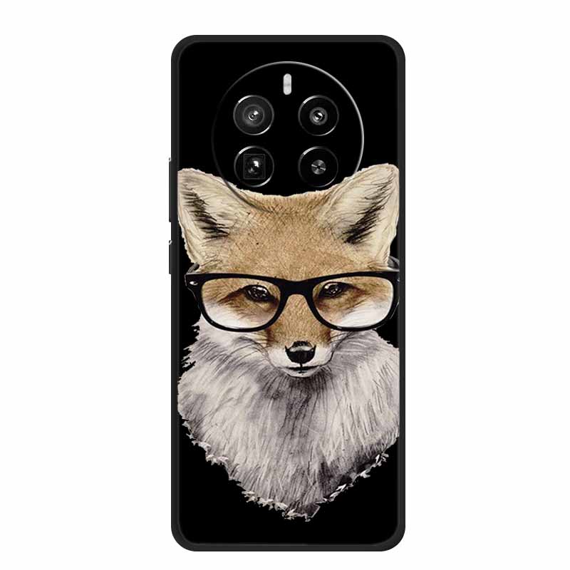 Funda For Honor Magic7 Pro Case Cute Cartoon Black Silicone Soft Phone Cases For Honor Magic 7 Pro Back Cover Case 7Pro Coque