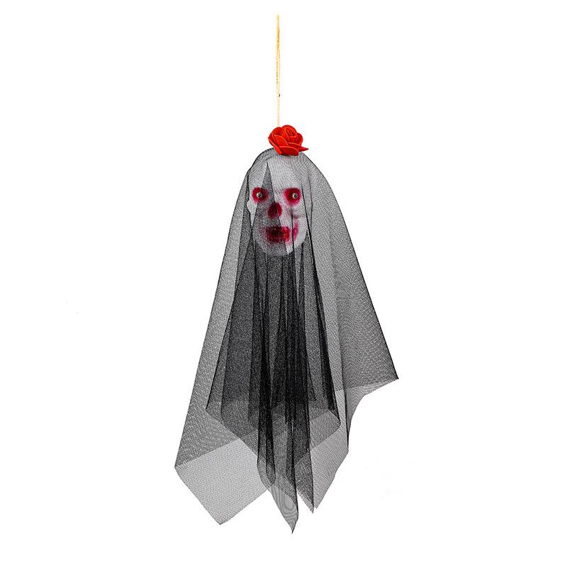 Halloween Glowing Skeleton Hanging Ghost Bride and Groom Yard Horror Decor Props for Party Outdoor Indoor
