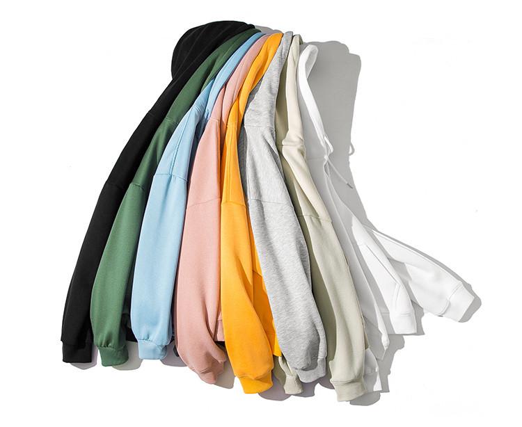 Men's Trendy Solid Color Hoodie - Spring & Autumn 2021, Loose Fit, Plus Size, Hong Kong Style Sweatshirt