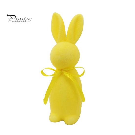 

Пасхальный кролик статуэтка отдельно стоящая пенопластовый кролик украшение искусственный мох кролик флокированный кролик фигурка центральный элемент для каминной полки обеденного стола жёлтый