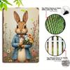 Vintage Rabbit Bouquet Metal Tin Sign Rustproof Retro Wall Decor Plaque 8x12 Inch Home Bar Cafe Kitchen Garden