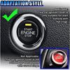 Bling Car Push to Button Cover, Rhinestone Ignition Button Protective Cap, Diamond Engine Start Button Stickers, Universal Car Interior Decor