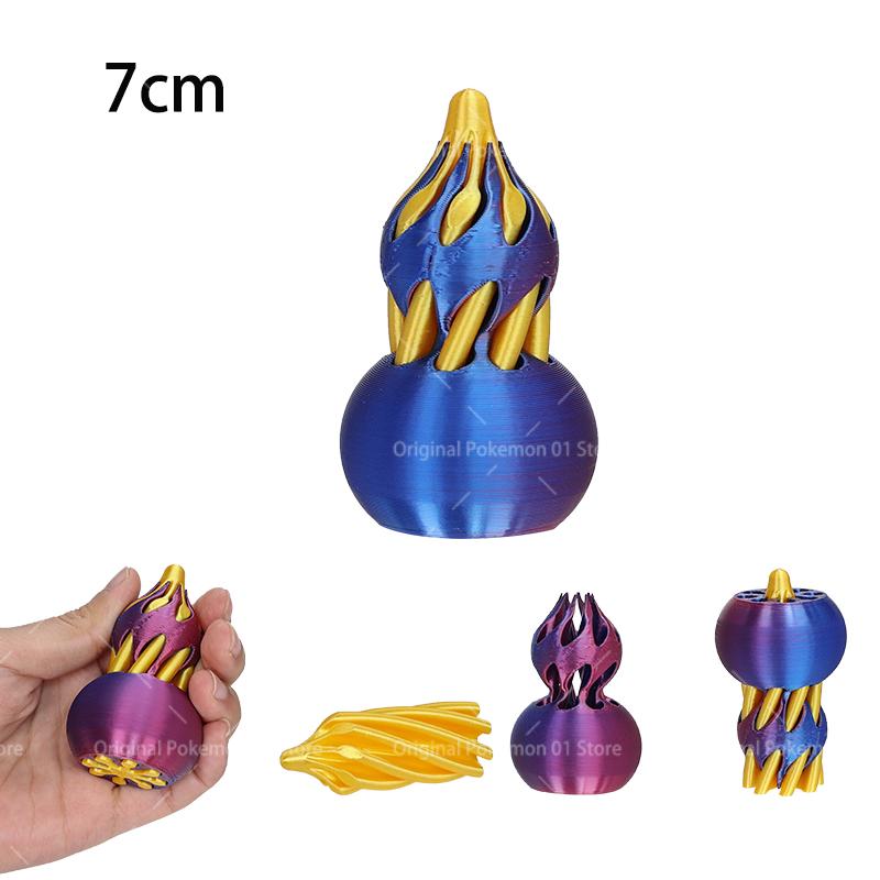 3D Printed Spiral Cone Toy Impossible Pyramid Gourd Christmas Hat Pass Through Sculpture Pyramid Toy Mini Vortex Thread Illusion