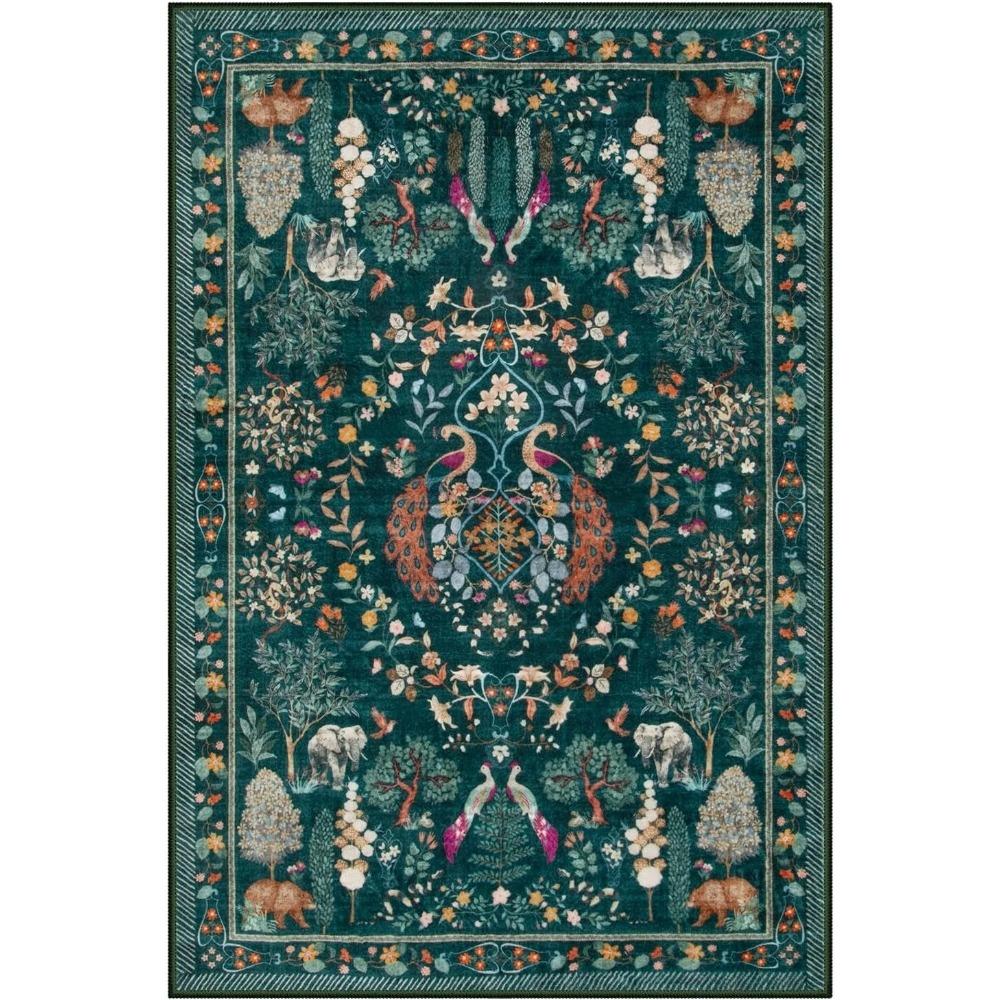 

Living Room Carpet Stylish Retro Floral Large Area Bedroom Bedside Soft Floor Mat Leisure Area Coffee Table Rug Tapis 50x80cm