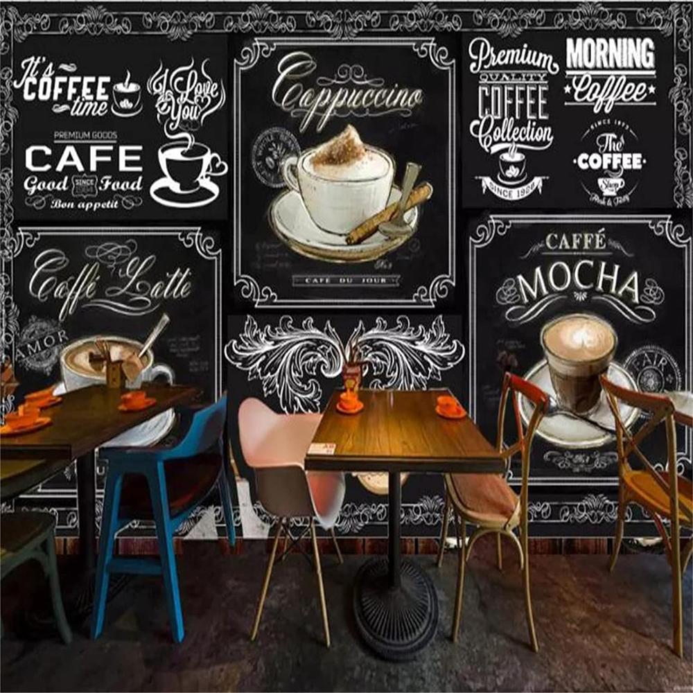 Retro Fototapeta Ścienna Kawa Tapeta Catering Kawiarnia Duża Tapeta Na Ścianę Do Kawiarni Kawiarni Restauracji Bar Z Przekąskami Fototapety Ścienne