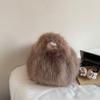 Women's Plush Handbag Solid Color Shoulder Bag