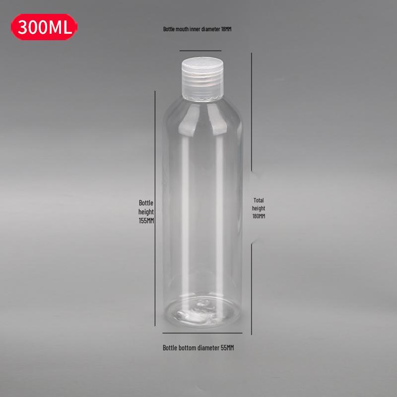PET Transparent Flip-Top Liquid Dispenser Bottle, 10-50ml