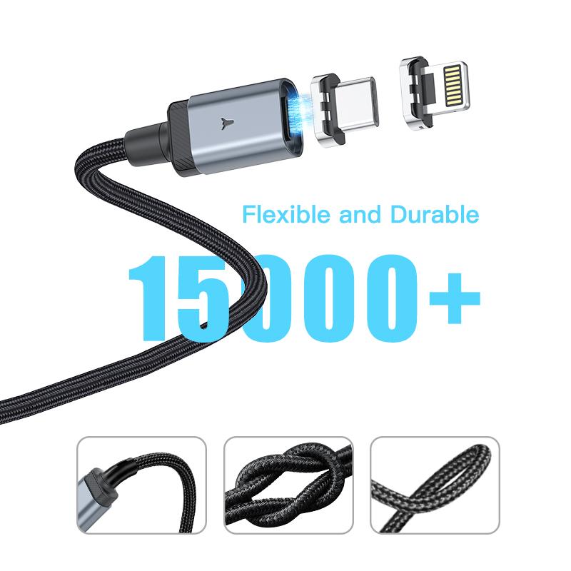 KUULAA Magnetic USB Fast Charging Cable Type C USB iPhone Cable Magnet Charger USB For iPhone 15 14 13 Xiaomi HUAWEI 65W Mobile Phone Wire Cord