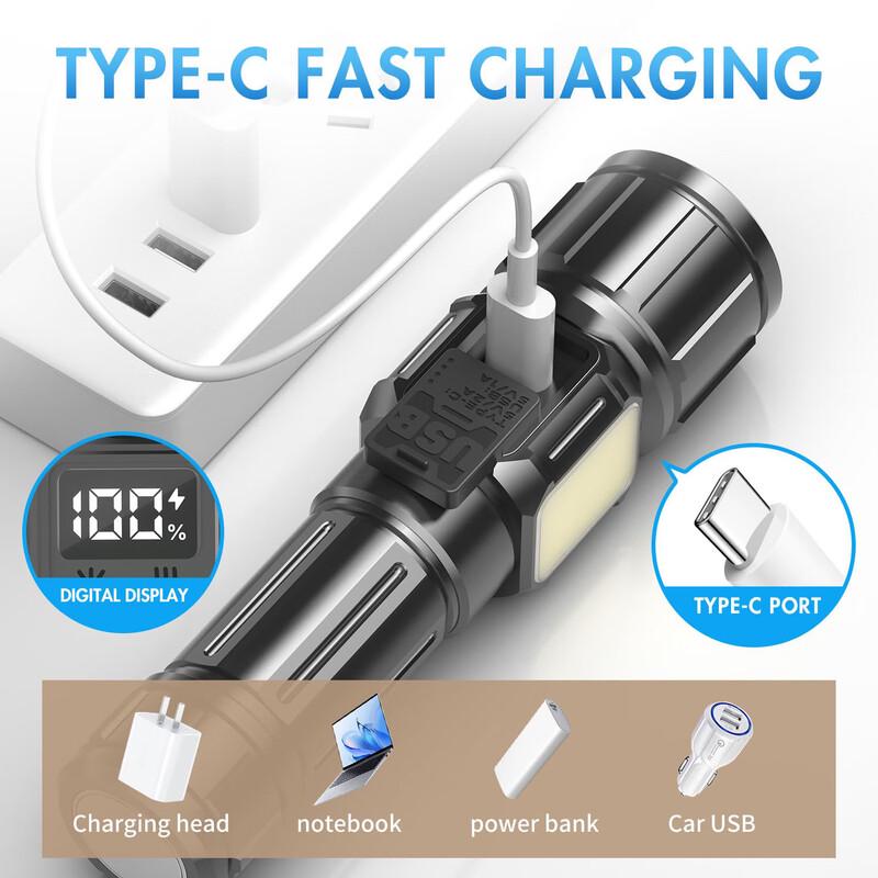 HEIXIE High-Power Rechargeable Outdoor Flashlight