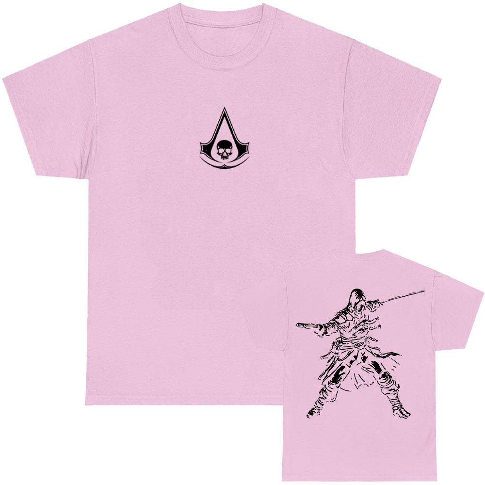 Assassin's Creed Black Flag Resynced Map T-Shirt Unisex Streetwear Lässig Rundhals Sommer T-Shirts Grafik Herren Damen Tee